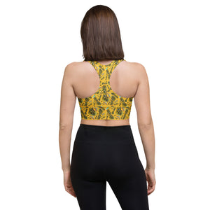 Longline sports bra 'Yellow cab'