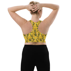 Longline sports bra 'Yellow cab'