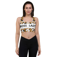 Load image into Gallery viewer, Longline sports bra &#39;Boss Lady&#39;
