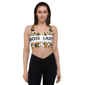 Longline sports bra 'Boss Lady'