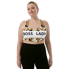 Load image into Gallery viewer, Longline sports bra &#39;Boss Lady&#39;
