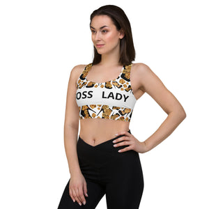 Longline sports bra 'Boss Lady'