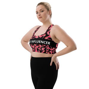Longline sports bra '24/7 Influencer'