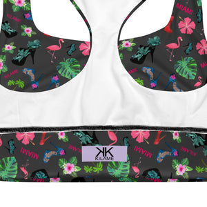 Longline sports bra 'Miami Vibe'