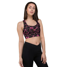 Load image into Gallery viewer, Longline sports bra &#39;Pink crystals shoes&#39;
