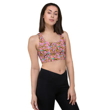 Load image into Gallery viewer, Longline sports bra &#39;Eat me drink me&#39;
