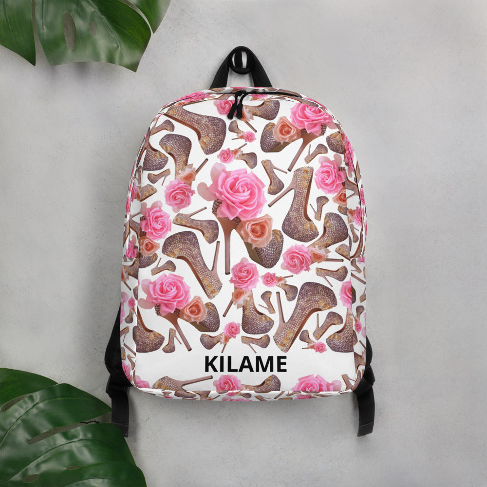 Backpack 'Rose pink flower'