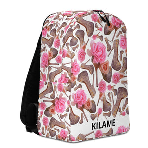 Backpack 'Rose pink flower'