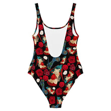 Load image into Gallery viewer, One-Piece Swimsuit &#39;Fiori rosso nero&#39;
