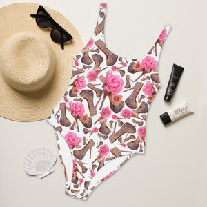 One-Piece Swimsuit Bua 'Rose pink flower'