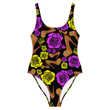 Load image into Gallery viewer, One-Piece Swimsuit &#39;Purple Gold&#39;
