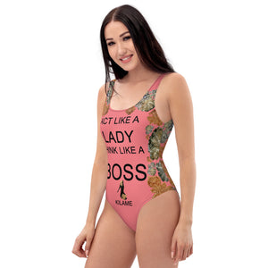 One-Piece Swimsuit Dias 'Think like a Boss'