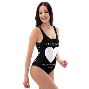 One-Piece Swimsuit 'I love NYFW'