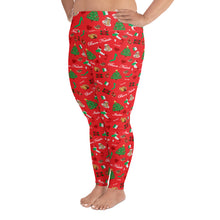 Load image into Gallery viewer, Plus Size Leggings Rosso &#39;Buon Natale&#39;
