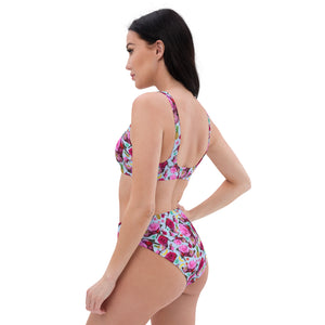Recycled high-waisted bikini 'Jungle Paradise'