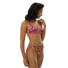 Load image into Gallery viewer, Recycled high-waisted bikini &#39;Pink boss&#39;
