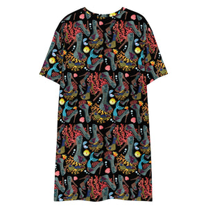 T-shirt dress Ursula 'Dark Glam sea'