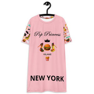 T-shirt dress 'Pink Pop Princess'