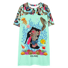 Load image into Gallery viewer, T-shirt dress Medusa Reef &#39;Ocean&#39;
