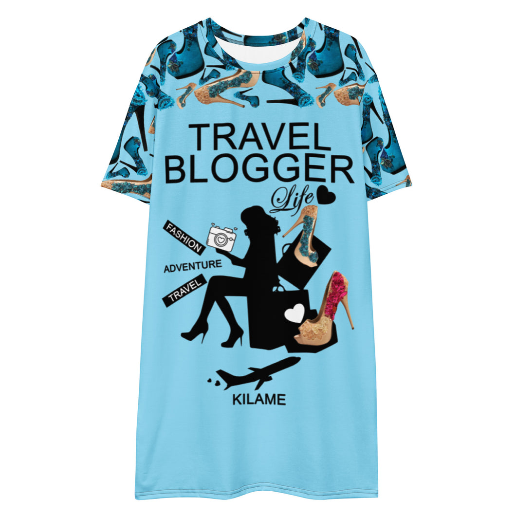 T-shirt dress 'Travel Blogger Girl'