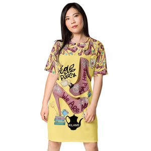 T-shirt dress 'All mad here'