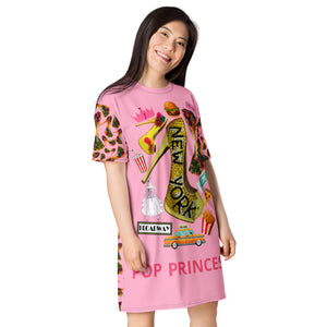 T-shirt dress 'Pink Pop'