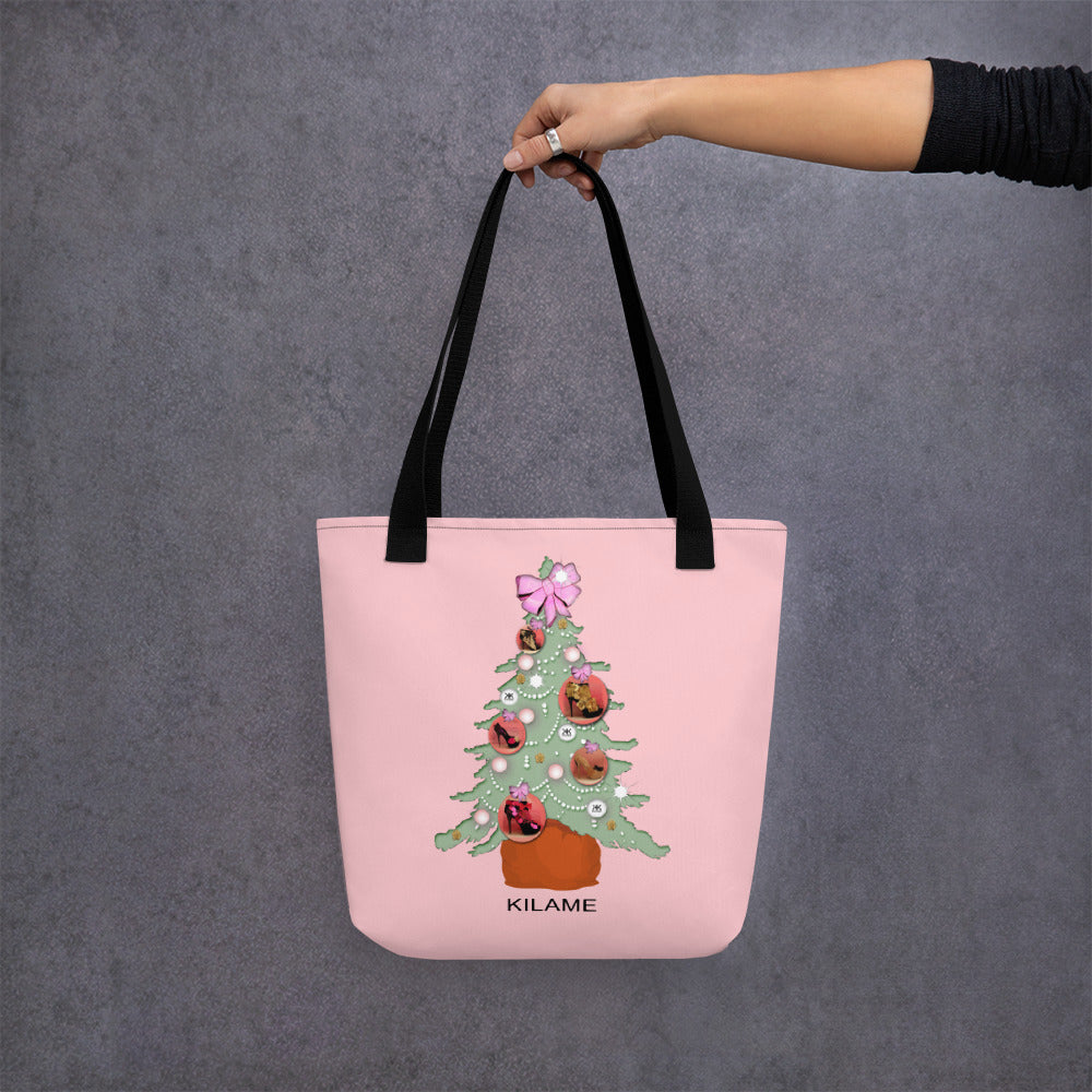 Tote bag 'Pink Christmas'
