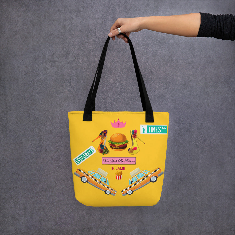 Tote bag Yellow 'Taxi'