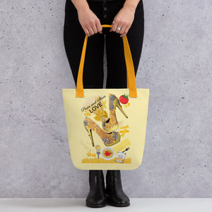 Tote bag 'Pasta and shoes'