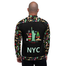 Load image into Gallery viewer, Unisex Bomber Jacket Chelsea &#39;Christmas in New York&#39;
