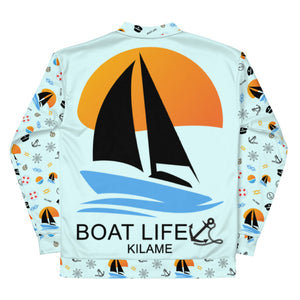 Unisex Bomber Jacket 'Boat Life'