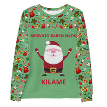 Load image into Gallery viewer, Sweatshirt Green &#39;E&#39; arrivato Babbo Natale&#39;
