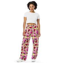 Load image into Gallery viewer, Unisex wide-leg pants &#39;Jungle Flower&#39;
