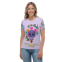 Load image into Gallery viewer, Women&#39;s T-shirt &#39;Skull viva la vida&#39;
