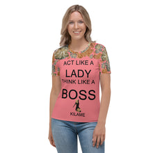 Load image into Gallery viewer, Women&#39;s T-shirt &#39;Think like a BOSS&#39;
