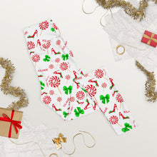 Load image into Gallery viewer, Leggings Peppermint &#39;Happy Holidays&#39;
