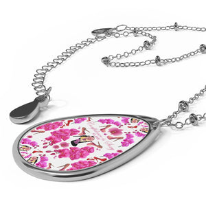 Oval Necklace 'Orchidee'
