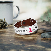 Load image into Gallery viewer, Faux Leather Wristband &#39;Fashion Week&#39;
