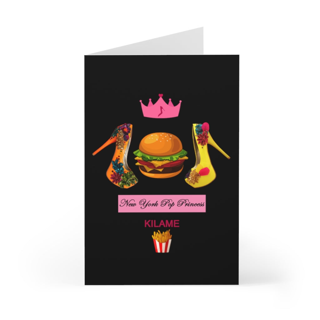 Greeting Cards (7 pcs) Hamburger 'Pop Princess'