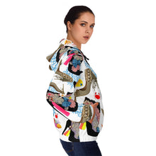 Load image into Gallery viewer, Women’s Full-Zip Hoodie &#39;Medusa white&#39;
