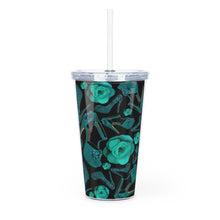 Load image into Gallery viewer, Plastic Tumbler with Straw &#39;Rose Verdi&#39;
