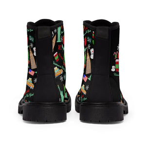 Women's Canvas Boots east 'Christmas in New York'