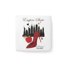 Load image into Gallery viewer, Porcelain Magnet, Square &#39;Empire State of dreams&#39;
