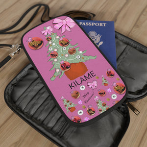 Passport Wallet 'Pink Christmas'