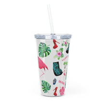 Load image into Gallery viewer, Plastic Tumbler with Straw &#39;Miami Style&#39;

