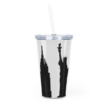 Load image into Gallery viewer, Plastic Tumbler with Straw &#39;Empire State of dreams&#39;

