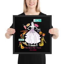 Load image into Gallery viewer, Framed poster 16&#39;x16&#39; &#39;Pop Princess&#39;
