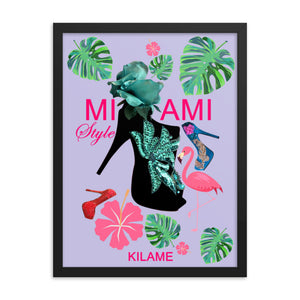 Framed poster 'Miami Style'