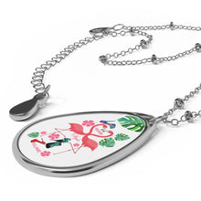 Load image into Gallery viewer, Oval Necklace &#39;Flamingo&#39;
