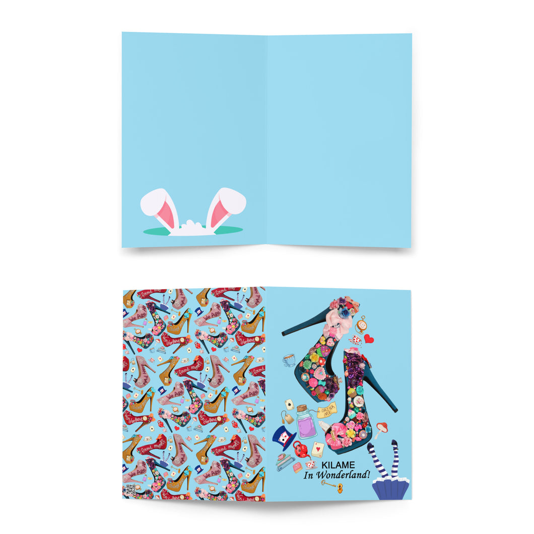 Greeting card (1 piece) 'Alice in Wonderland'